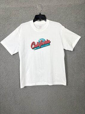 California West Coast Graphic T-Shirt By FunVibe White 100% Cotton Small NWT's